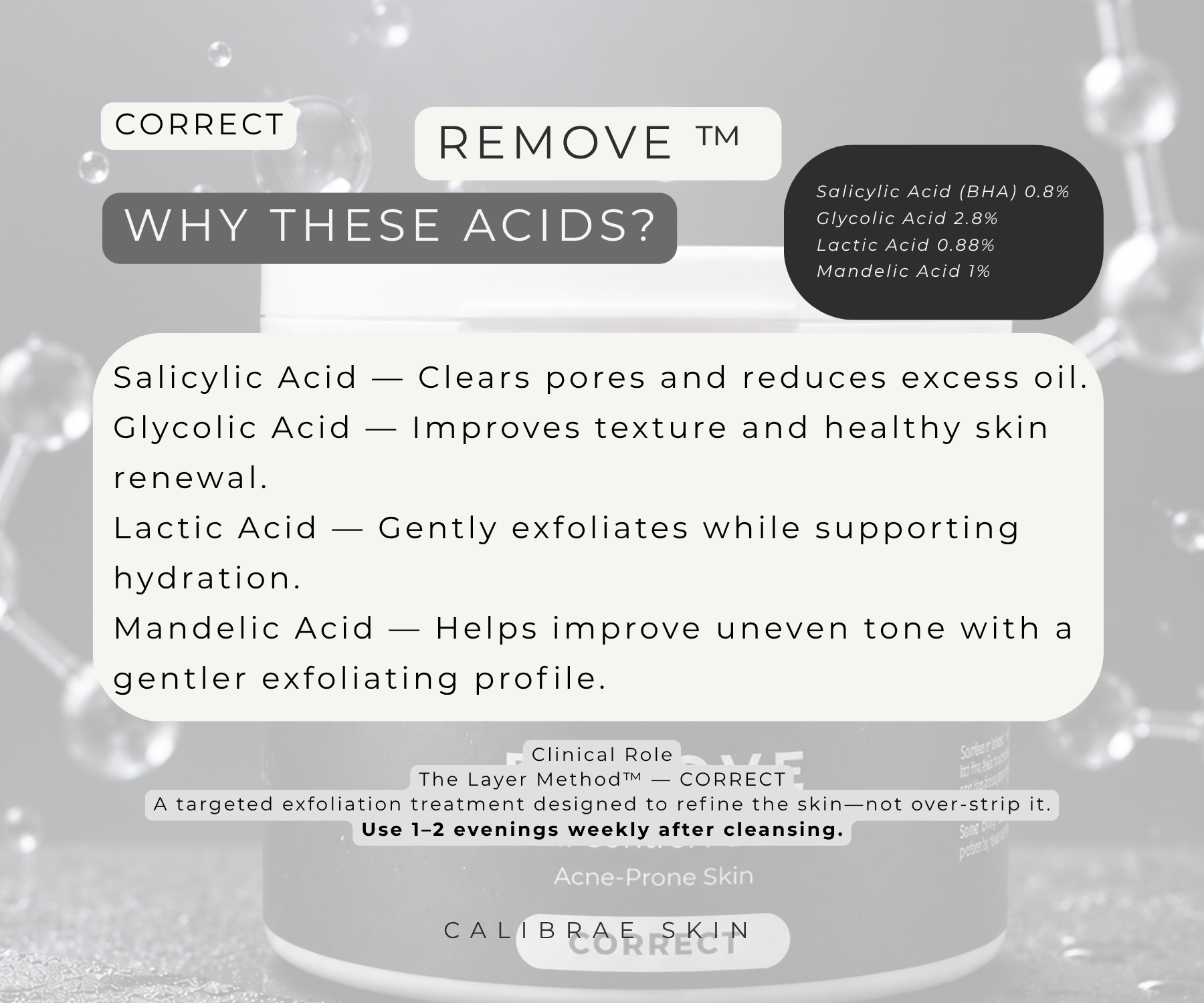CALIBRAE™ CORRECT REMOVE – Multi-Acid Refining Pads
