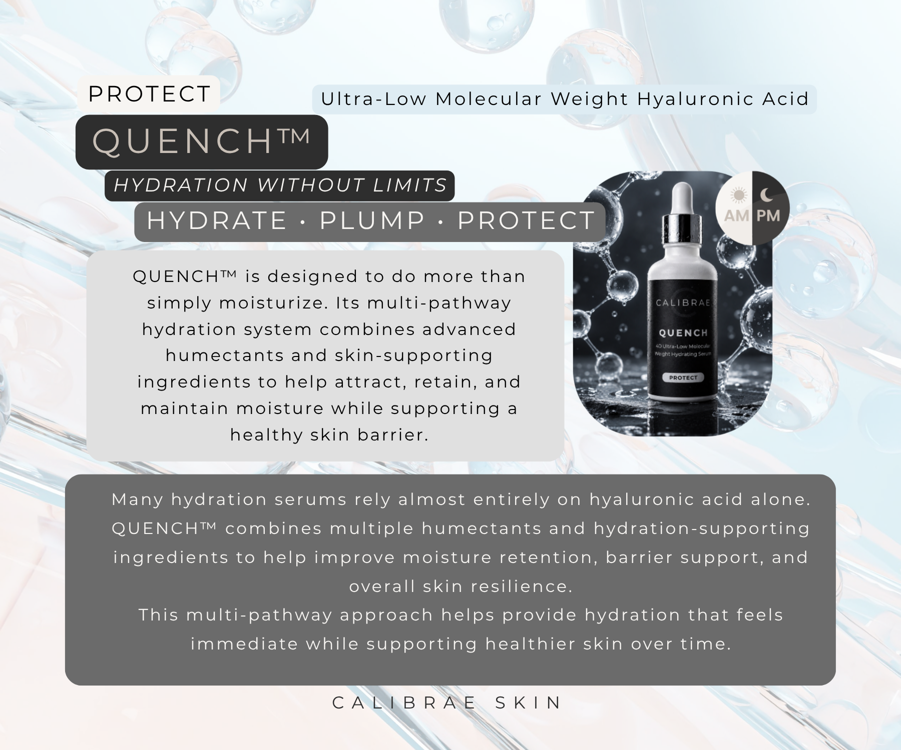 CALIBRAE™ PROTECT QUENCH – 4D Ultra-Low Molecular Weight Hydrating Serum