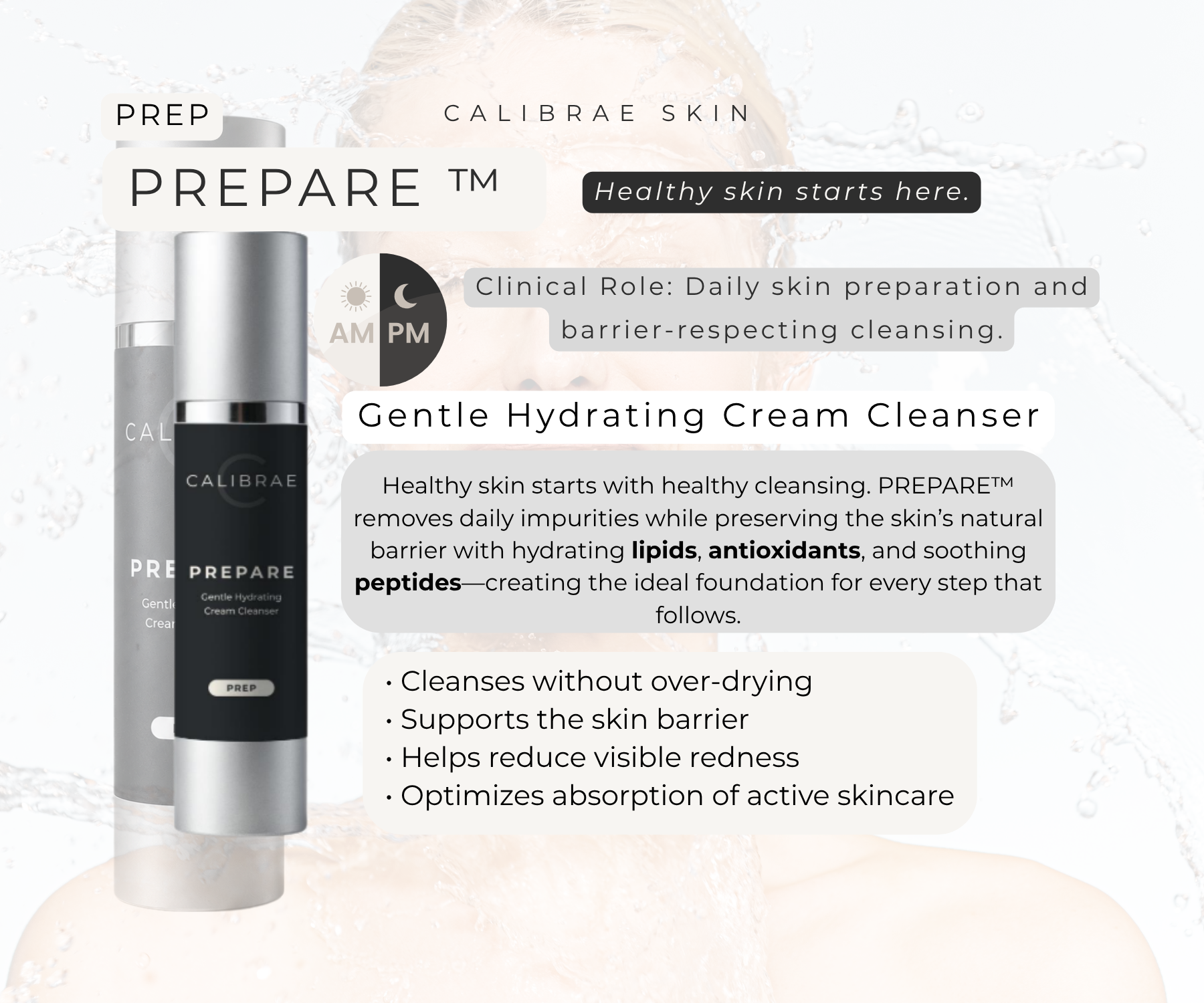 CALIBRAE™ PREP PREPARE – Gentle Hydrating Cream Cleanser