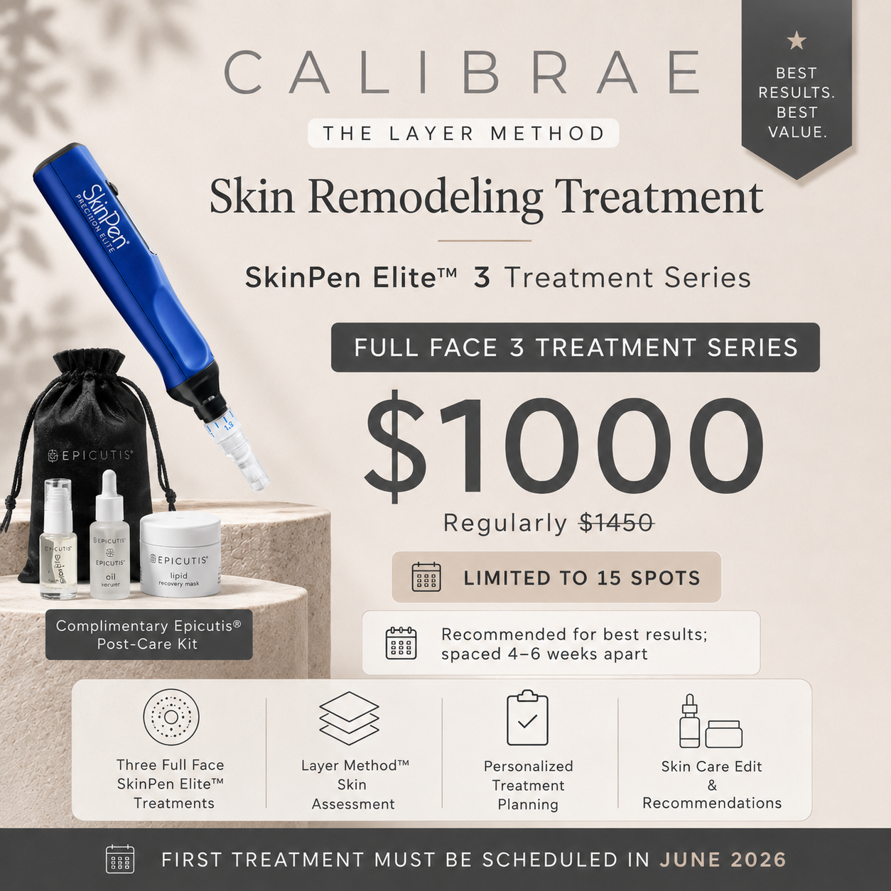 CALIBRAE™ Skin Remodeling Treatment | SkinPen Elite™ 3-Treatment Series