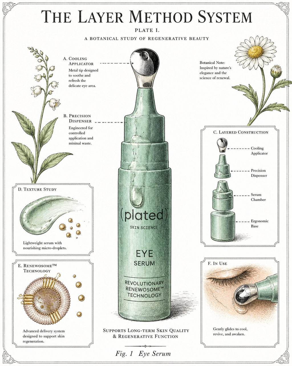 CALIBRAE™ BUILD REGENERATIVE SERUM – ( plated )™ Eye Serum (8 mL)