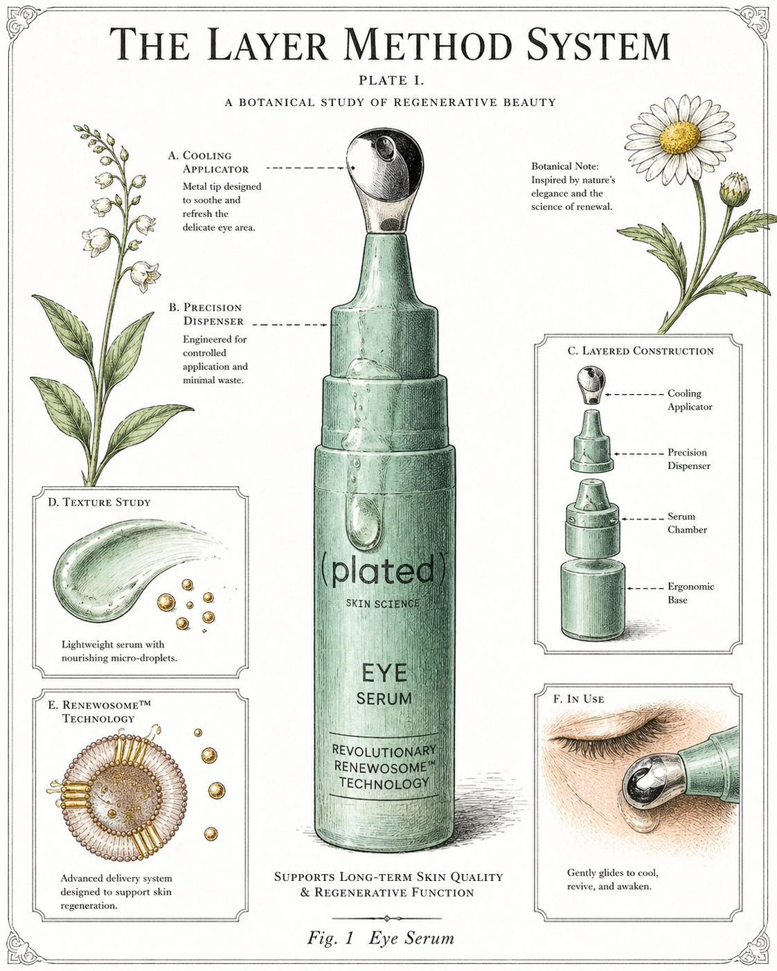 CALIBRAE™ BUILD REGENERATIVE SERUM – ( plated )™ Eye Serum (8 mL)